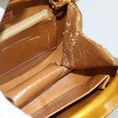 LOEWE Hand Bag Patent leather 2way Gold Auth ka527-21