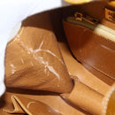 LOEWE Hand Bag Patent leather 2way Gold Auth ka527-22