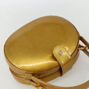 LOEWE Hand Bag Patent leather 2way Gold Auth ka527-6