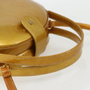 LOEWE Hand Bag Patent leather 2way Gold Auth ka527-7