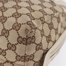 GUCCI GG Canvas Hand Bag Beige 124542 0416 Auth ka5270-14
