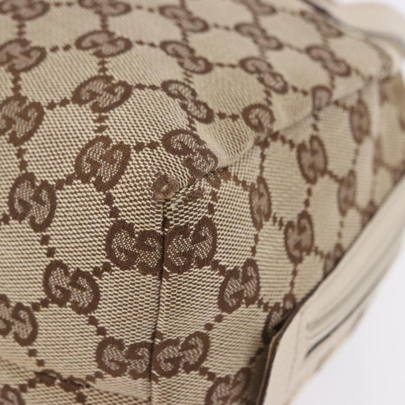 GUCCI GG Canvas Hand Bag Beige 124542 0416 Auth ka5270