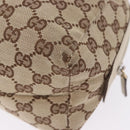 GUCCI GG Canvas Hand Bag Beige 124542 0416 Auth ka5270-16
