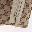 GUCCI GG Canvas Hand Bag Beige 124542 0416 Auth ka5270-10