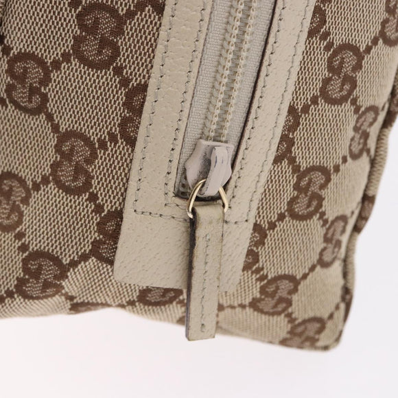 GUCCI GG Canvas Hand Bag Beige 124542 0416 Auth ka5270