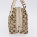 GUCCI GG Canvas Hand Bag Beige 124542 0416 Auth ka5270-4