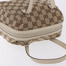 GUCCI GG Canvas Hand Bag Beige 124542 0416 Auth ka5270-6