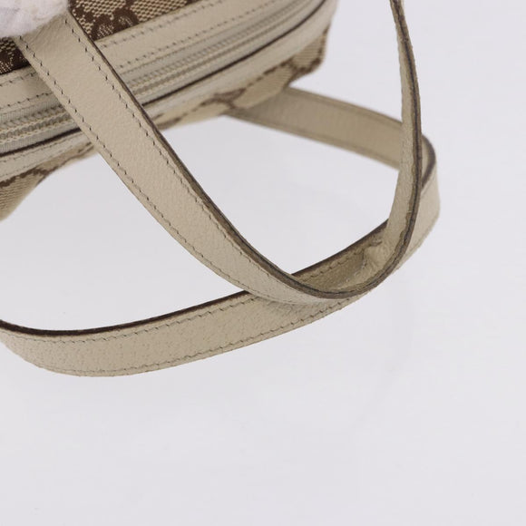 GUCCI GG Canvas Hand Bag Beige 124542 0416 Auth ka5270
