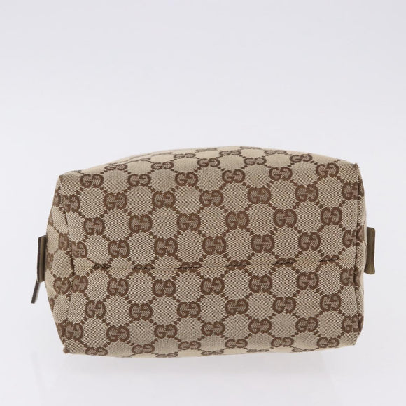 GUCCI GG Canvas Hand Bag Beige 124542 0416 Auth ka5270