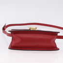 GUCCI Silvi Sherry Line Hand Bag Leather 2way Red Gold 470270 Auth ka5271-11