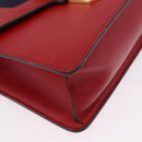GUCCI Silvi Sherry Line Hand Bag Leather 2way Red Gold 470270 Auth ka5271-12