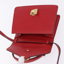 GUCCI Silvi Sherry Line Hand Bag Leather 2way Red Gold 470270 Auth ka5271-17