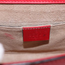 GUCCI Silvi Sherry Line Hand Bag Leather 2way Red Gold 470270 Auth ka5271-18