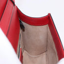 GUCCI Silvi Sherry Line Hand Bag Leather 2way Red Gold 470270 Auth ka5271-20
