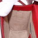 GUCCI Silvi Sherry Line Hand Bag Leather 2way Red Gold 470270 Auth ka5271-21