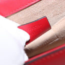 GUCCI Silvi Sherry Line Hand Bag Leather 2way Red Gold 470270 Auth ka5271-23