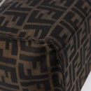 FENDI Zucca Canvas Tote Bag Brown Black Auth ka5275-10
