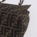 FENDI Zucca Canvas Tote Bag Brown Black Auth ka5275-11