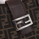 FENDI Zucca Canvas Tote Bag Brown Black Auth ka5275-14