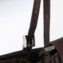 FENDI Zucca Canvas Tote Bag Brown Black Auth ka5275-15