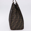 FENDI Zucca Canvas Tote Bag Brown Black Auth ka5275-4