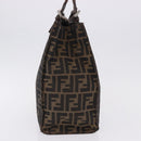FENDI Zucca Canvas Tote Bag Brown Black Auth ka5275-5