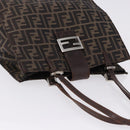 FENDI Zucca Canvas Tote Bag Brown Black Auth ka5275-6