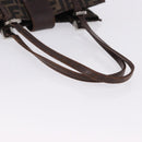 FENDI Zucca Canvas Tote Bag Brown Black Auth ka5275-7