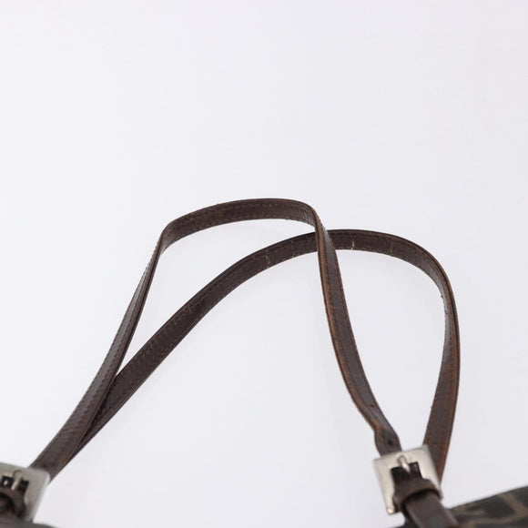 FENDI Zucca Canvas Tote Bag Brown Black Auth ka5275