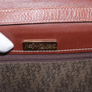 SAINT LAURENT Shoulder Bag Leather Brown Gold Auth ka528-16