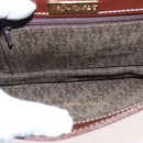 SAINT LAURENT Shoulder Bag Leather Brown Gold Auth ka528-17