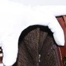 SAINT LAURENT Shoulder Bag Leather Brown Gold Auth ka528-19