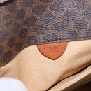 CELINE Macadam Canvas Shoulder Bag PVC Leather Brown Gold Auth ka5281-16