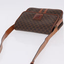 CELINE Macadam Canvas Shoulder Bag PVC Leather Brown Gold Auth ka5281-6