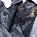 Salvatore Ferragamo Vala Shoulder Bag Leather Embossed Black Gold Auth ka5282-19