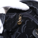 Salvatore Ferragamo Vala Shoulder Bag Leather Embossed Black Gold Auth ka5282-20