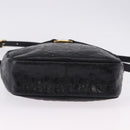 Salvatore Ferragamo Vala Shoulder Bag Leather Embossed Black Gold Auth ka5282-5