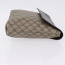 GUCCI GG Supreme Clutch Bag PVC Beige Auth ka5283-4