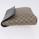 GUCCI GG Supreme Clutch Bag PVC Beige Auth ka5283-5