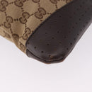 GUCCI GG Canvas Shoulder Bag Beige Silver 145857 Auth ka5285A-10