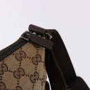 GUCCI GG Canvas Shoulder Bag Beige Silver 145857 Auth ka5285A-14