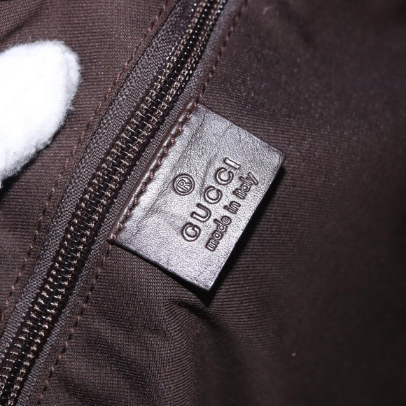 GUCCI GG Canvas Shoulder Bag Beige Silver 145857 Auth ka5285A