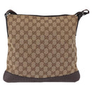 GUCCI GG Canvas Shoulder Bag Beige Silver 145857 Auth ka5285A-2