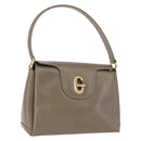 GUCCI Hand Bag Leather Beige Gold 000 406 1080 Auth ka5286-1
