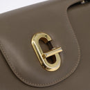 GUCCI Hand Bag Leather Beige Gold 000 406 1080 Auth ka5286-17