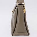 GUCCI Hand Bag Leather Beige Gold 000 406 1080 Auth ka5286-3