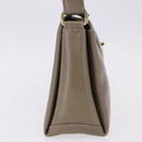 GUCCI Hand Bag Leather Beige Gold 000 406 1080 Auth ka5286-4