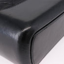 CHANEL Matelasse Gabrielle Deux Bag Lamb Skin Black Gold CC Auth ka5287V-9