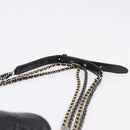 CHANEL Matelasse Gabrielle Deux Bag Lamb Skin Black Gold CC Auth ka5287V-8
