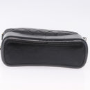 CHANEL Matelasse Gabrielle Deux Bag Lamb Skin Black Gold CC Auth ka5287V-5